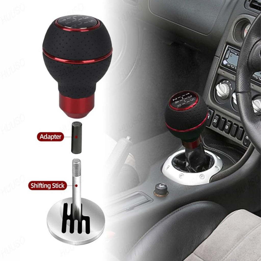 Universal PU Leather 5 Speed Gear Shift Knob