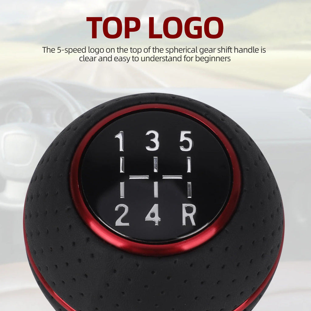 Universal PU Leather 5 Speed Gear Shift Knob