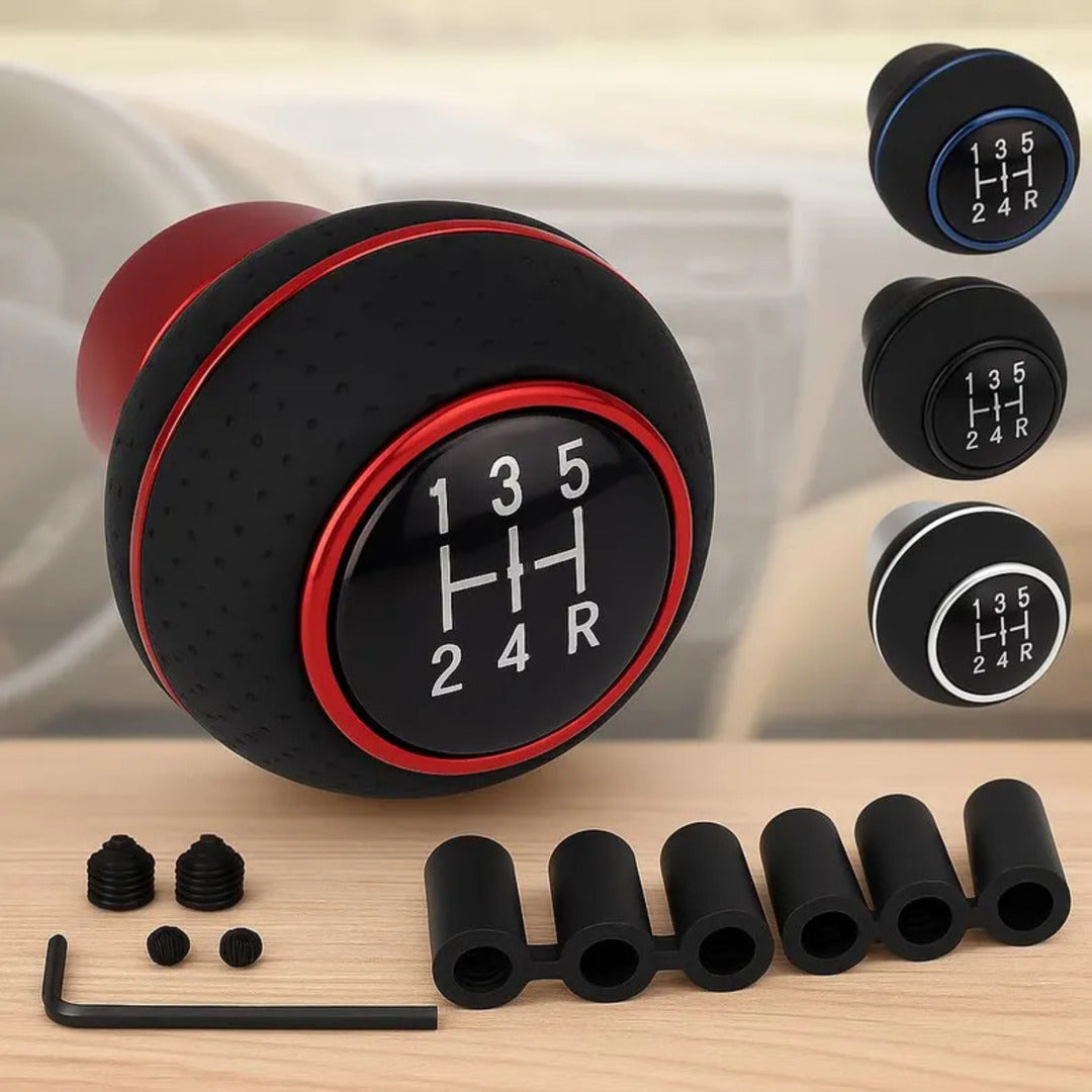 Universal PU Leather 5 Speed Gear Shift Knob