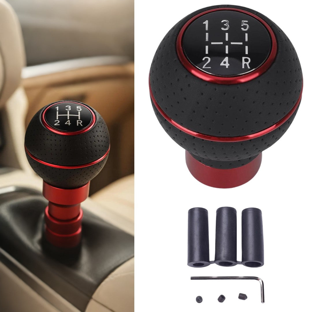 Universal PU Leather 5 Speed Gear Shift Knob
